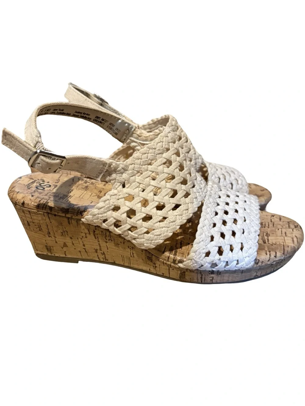 SO Strappy woven wedge sandals
